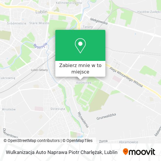 Mapa Wulkanizacja Auto Naprawa Piotr Charlężak