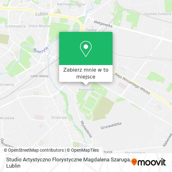 Mapa Studio Artystyczno Florystyczne Magdalena Szaruga