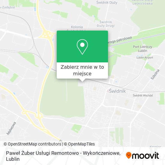 Mapa Paweł Żuber Usługi Remontowo - Wykończeniowe