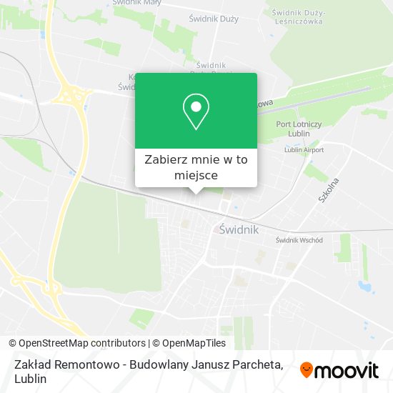 Mapa Zakład Remontowo - Budowlany Janusz Parcheta