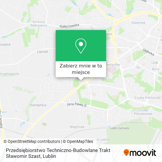 Mapa Przedsiębiorstwo Techniczno-Budowlane Trakt Sławomir Szast