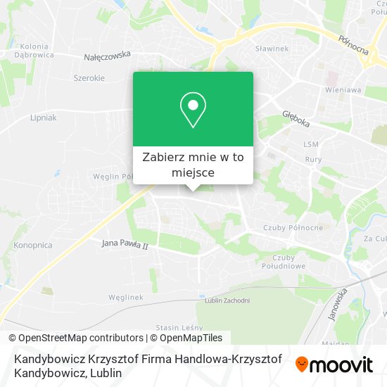 Mapa Kandybowicz Krzysztof Firma Handlowa-Krzysztof Kandybowicz