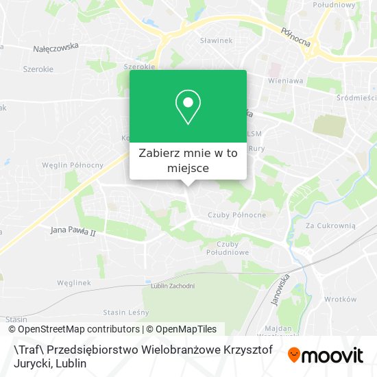 Mapa \Traf\ Przedsiębiorstwo Wielobranżowe Krzysztof Jurycki