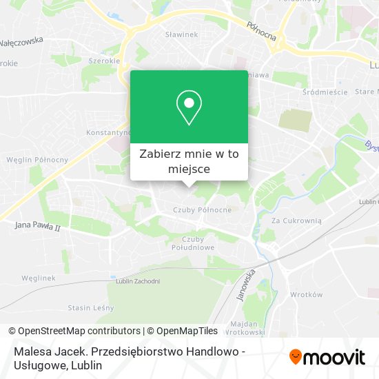 Mapa Malesa Jacek. Przedsiębiorstwo Handlowo - Usługowe