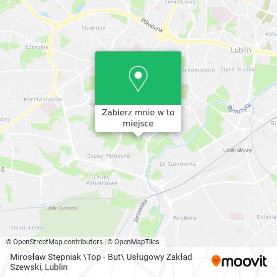 Mapa Mirosław Stępniak \Top - But\ Usługowy Zakład Szewski