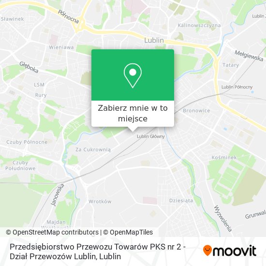 Mapa Przedsiębiorstwo Przewozu Towarów PKS nr 2 - Dział Przewozów Lublin