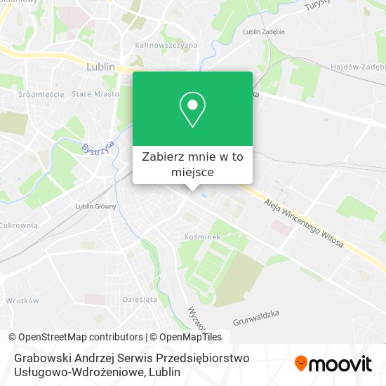 Mapa Grabowski Andrzej Serwis Przedsiębiorstwo Usługowo-Wdrożeniowe