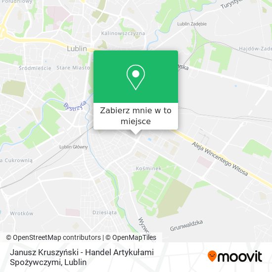 Mapa Janusz Kruszyński - Handel Artykułami Spożywczymi