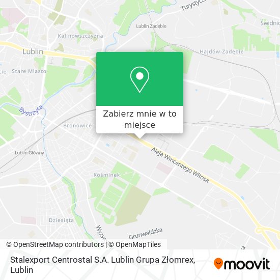 Mapa Stalexport Centrostal S.A. Lublin Grupa Złomrex