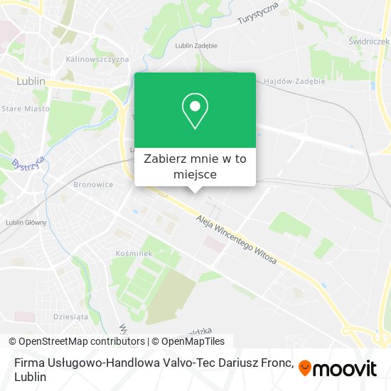 Mapa Firma Usługowo-Handlowa Valvo-Tec Dariusz Fronc