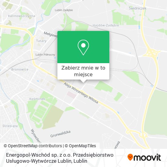 Mapa Energopol-Wschód sp. z o.o. Przedsiębiorstwo Usługowo-Wytwórcze Lublin