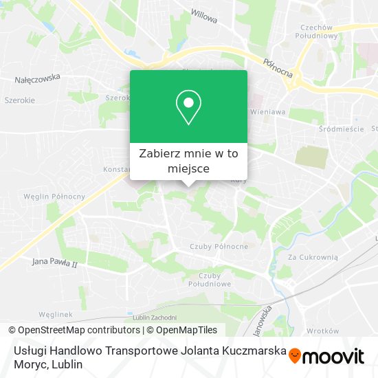Mapa Usługi Handlowo Transportowe Jolanta Kuczmarska Moryc