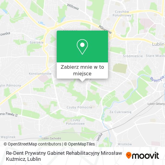 Mapa Re-Dent Prywatny Gabinet Rehabilitacyjny Mirosław Kuźmicz