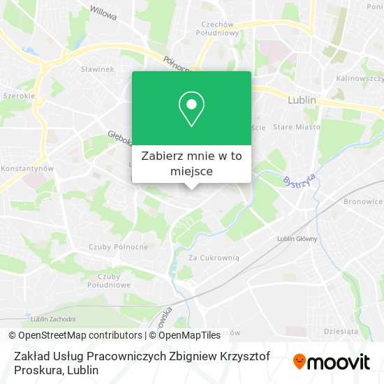 Mapa Zakład Usług Pracowniczych Zbigniew Krzysztof Proskura