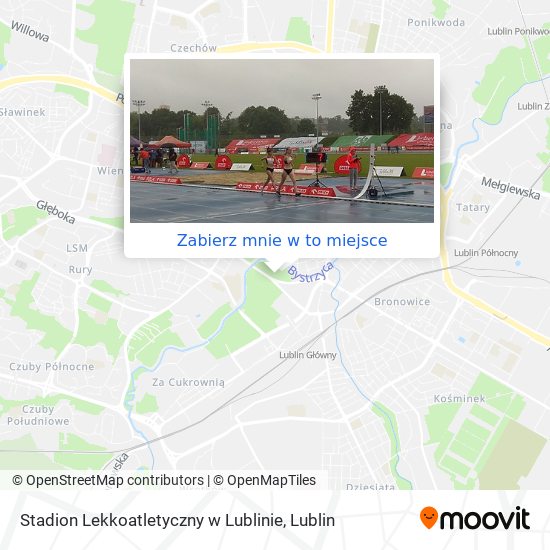 Mapa Stadion Lekkoatletyczny w Lublinie
