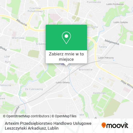 Mapa Artexim Przedsiębiorstwo Handlowo Usługowe Leszczyński Arkadiusz