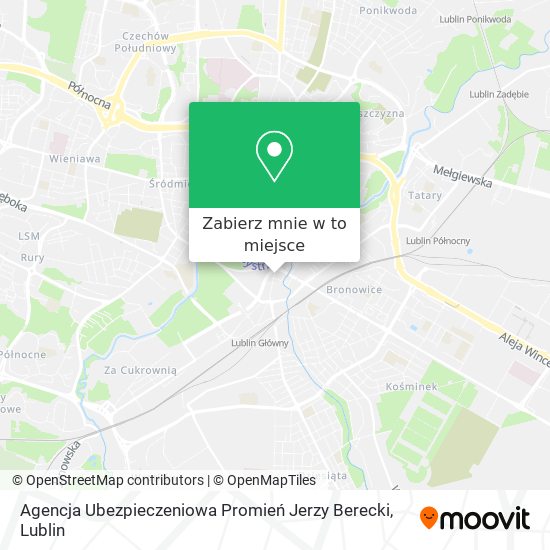 Mapa Agencja Ubezpieczeniowa Promień Jerzy Berecki