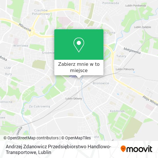 Mapa Andrzej Zdanowicz Przedsiębiorstwo Handlowo-Transportowe