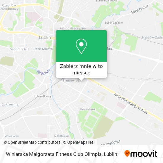 Mapa Winiarska Malgorzata Fitness Club Olimpia