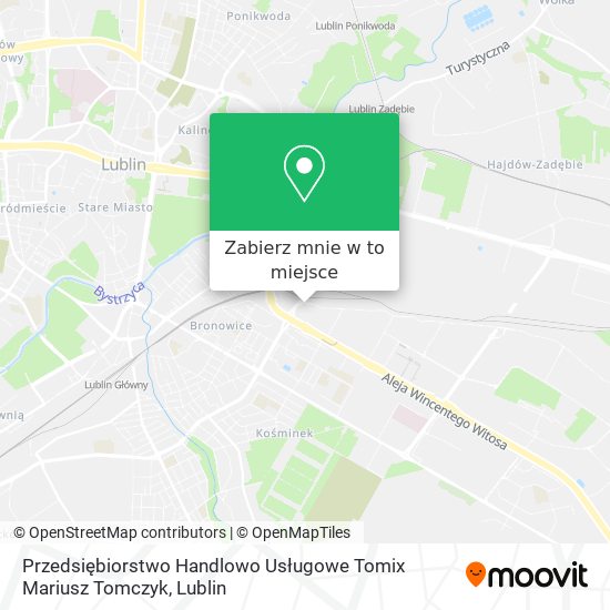 Mapa Przedsiębiorstwo Handlowo Usługowe Tomix Mariusz Tomczyk