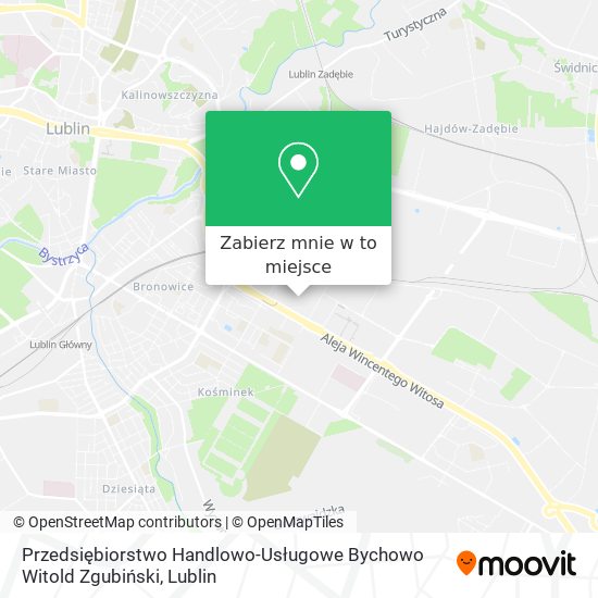 Mapa Przedsiębiorstwo Handlowo-Usługowe Bychowo Witold Zgubiński