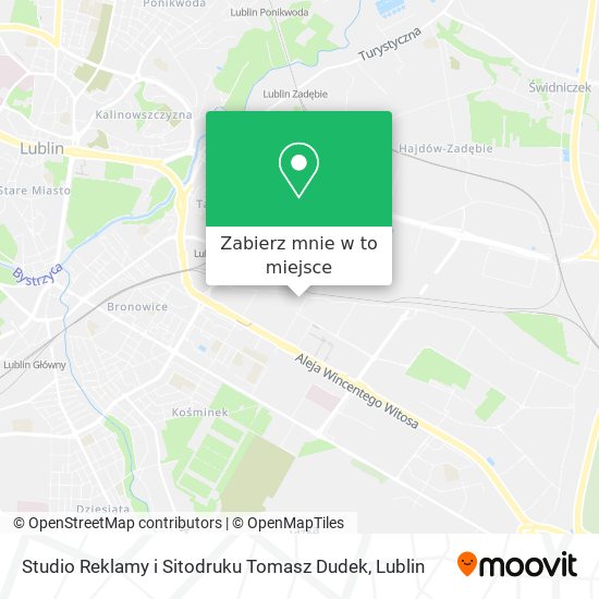 Mapa Studio Reklamy i Sitodruku Tomasz Dudek