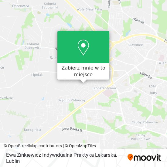 Mapa Ewa Zinkiewicz Indywidualna Praktyka Lekarska