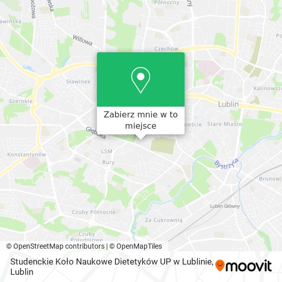 Mapa Studenckie Koło Naukowe Dietetyków UP w Lublinie