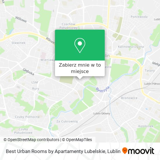 Mapa Best Urban Rooms by Apartamenty Lubelskie