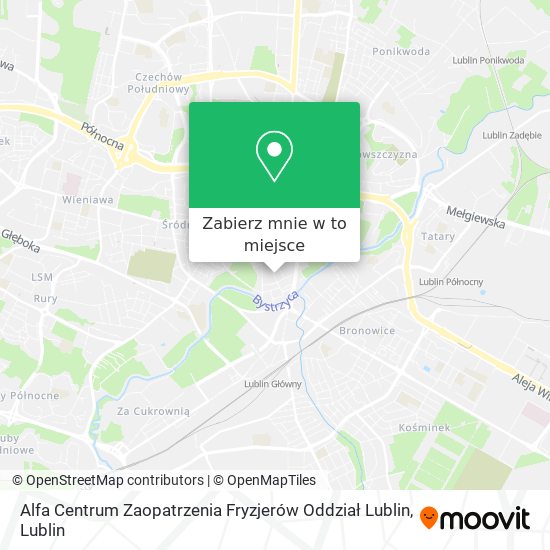 Mapa Alfa Centrum Zaopatrzenia Fryzjerów Oddział Lublin