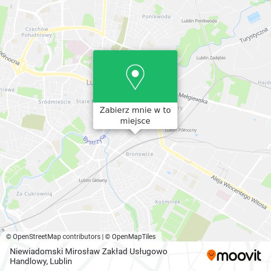 Mapa Niewiadomski Mirosław Zakład Usługowo Handlowy