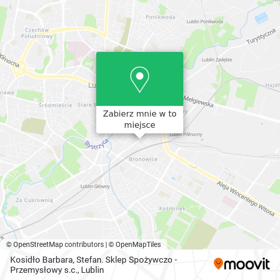Mapa Kosidło Barbara, Stefan. Sklep Spożywczo - Przemysłowy s.c.