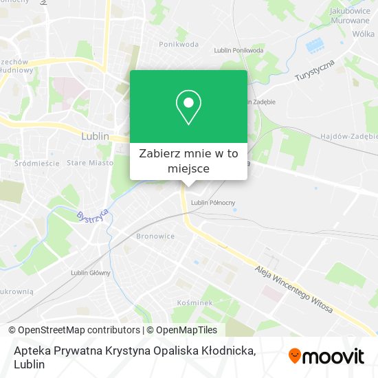 Mapa Apteka Prywatna Krystyna Opaliska Kłodnicka