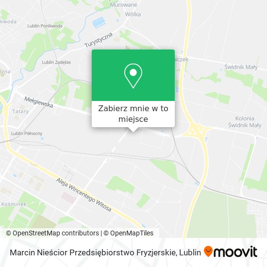 Mapa Marcin Nieścior Przedsiębiorstwo Fryzjerskie