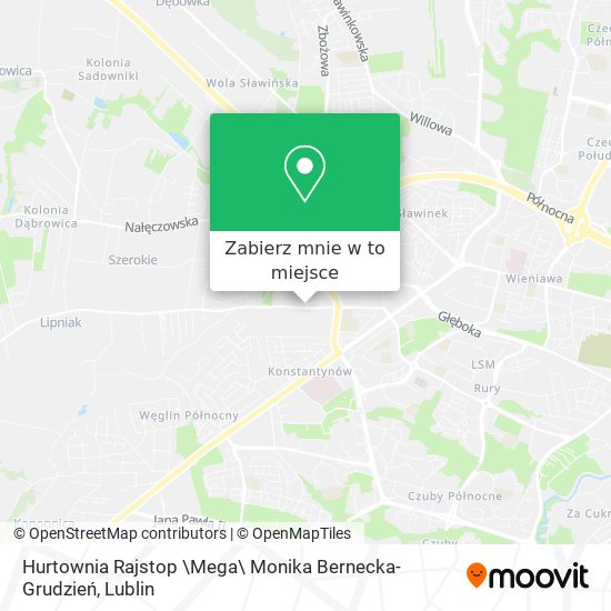 Mapa Hurtownia Rajstop \Mega\ Monika Bernecka-Grudzień