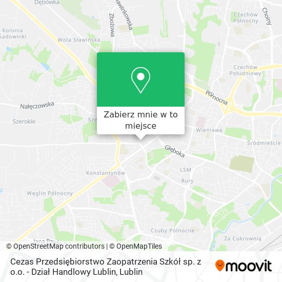 Mapa Cezas Przedsiębiorstwo Zaopatrzenia Szkół sp. z o.o. - Dział Handlowy Lublin