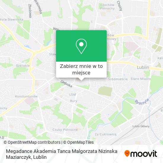 Mapa Megadance Akademia Tanca Malgorzata Nizinska Maziarczyk