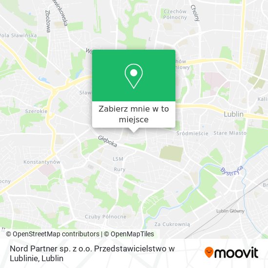 Mapa Nord Partner sp. z o.o. Przedstawicielstwo w Lublinie