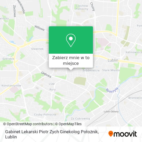 Mapa Gabinet Lekarski Piotr Zych Ginekolog Położnik