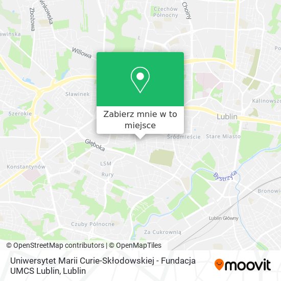 Mapa Uniwersytet Marii Curie-Skłodowskiej - Fundacja UMCS Lublin