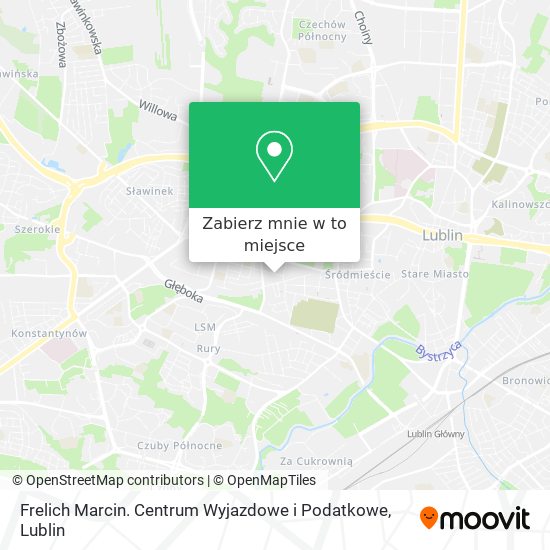 Mapa Frelich Marcin. Centrum Wyjazdowe i Podatkowe