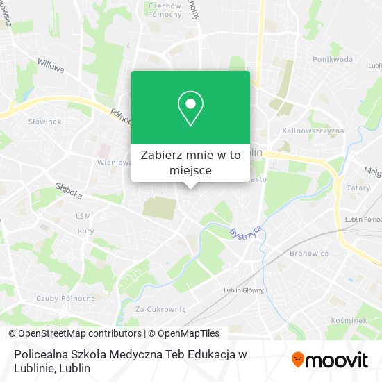 Mapa Policealna Szkoła Medyczna Teb Edukacja w Lublinie