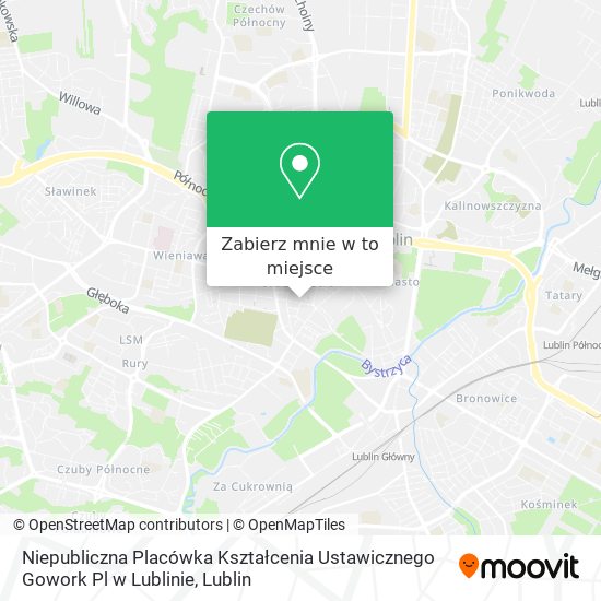 Mapa Niepubliczna Placówka Kształcenia Ustawicznego Gowork Pl w Lublinie