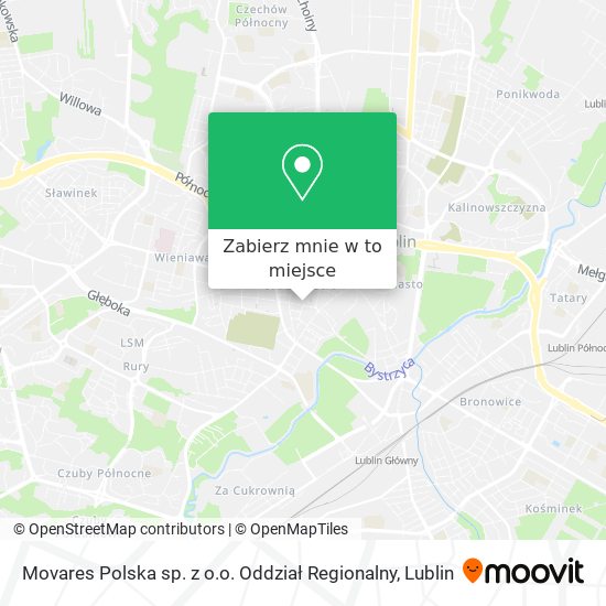 Mapa Movares Polska sp. z o.o. Oddział Regionalny