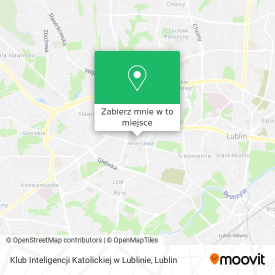 Mapa Klub Inteligencji Katolickiej w Lublinie