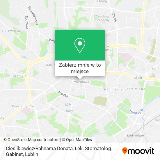 Mapa Cieślikiewicz-Rahnama Donata, Lek. Stomatolog. Gabinet