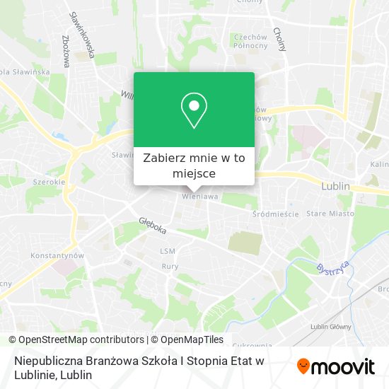 Mapa Niepubliczna Branżowa Szkoła I Stopnia Etat w Lublinie