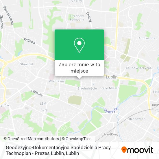 Mapa Geodezyjno-Dokumentacyjna Spółdzielnia Pracy Technoplan - Prezes Lublin