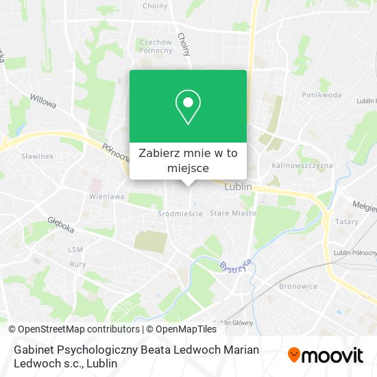 Mapa Gabinet Psychologiczny Beata Ledwoch Marian Ledwoch s.c.