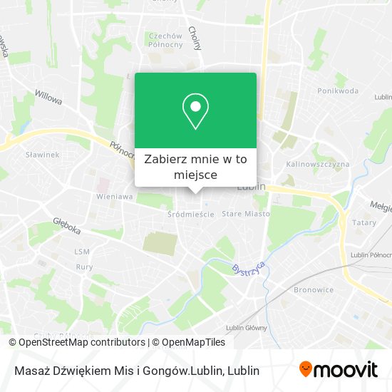 Mapa Masaż Dźwiękiem Mis i Gongów.Lublin